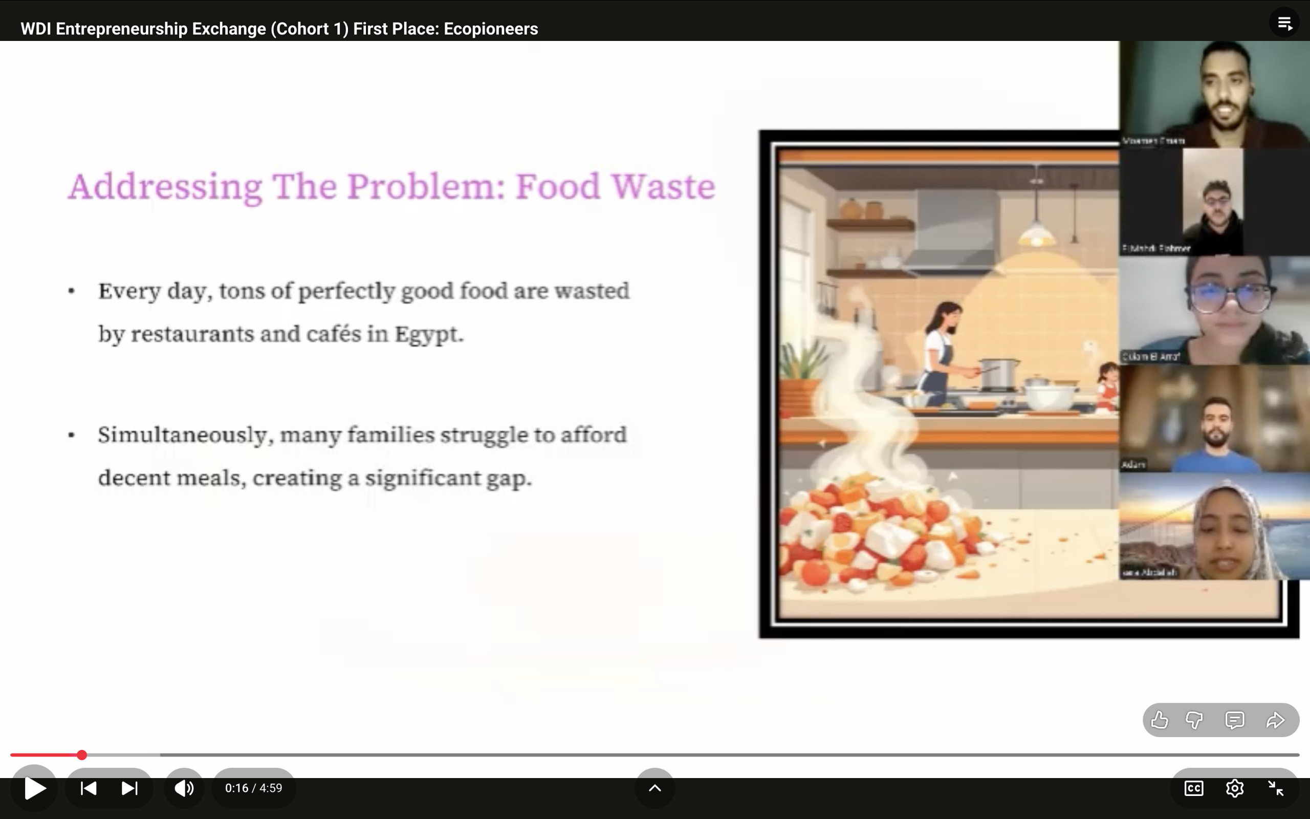 Screenshot of student presentation